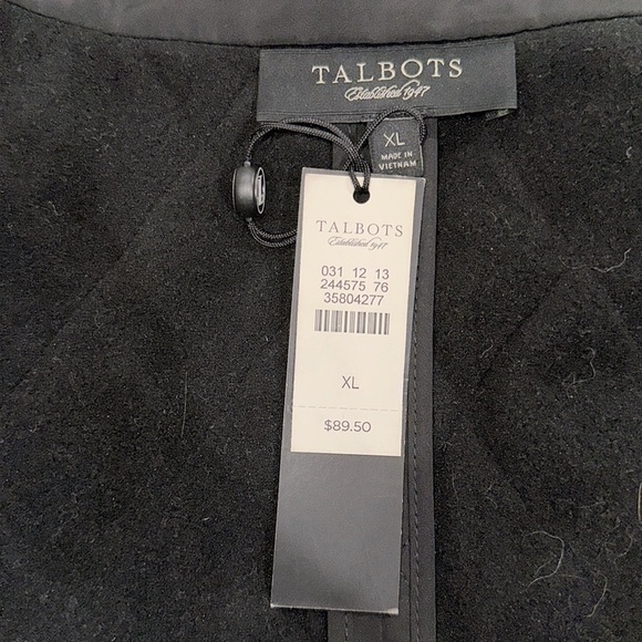 TALBOTS Black puffer vest size XLarge new with tags - Picture 8 of 8
